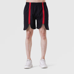 Fibr- Side Stripe Shorts BLACK/RED