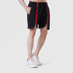 Fibr- Side Stripe Shorts BLACK/RED