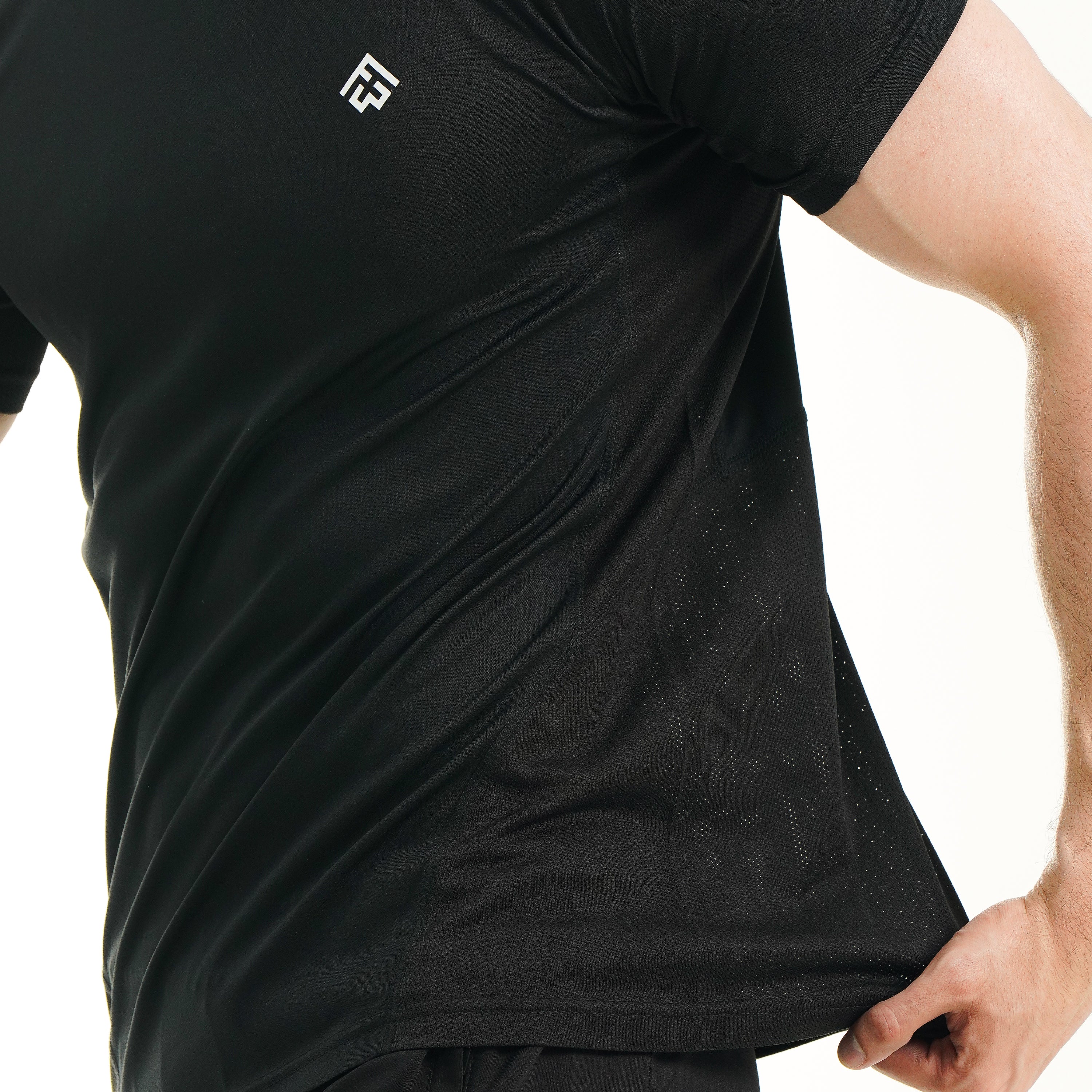 Fibr- Active Mesh T-Shirt Black
