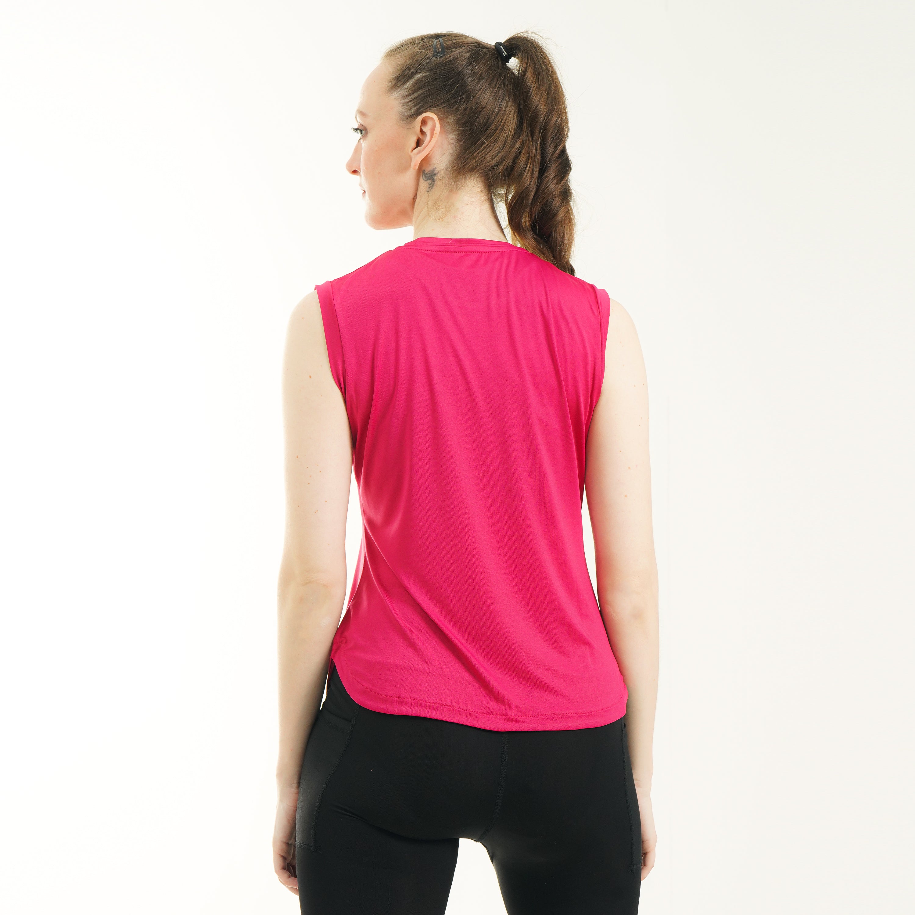 Fibr Comfort Fit Sleeveless Top Hot Pink