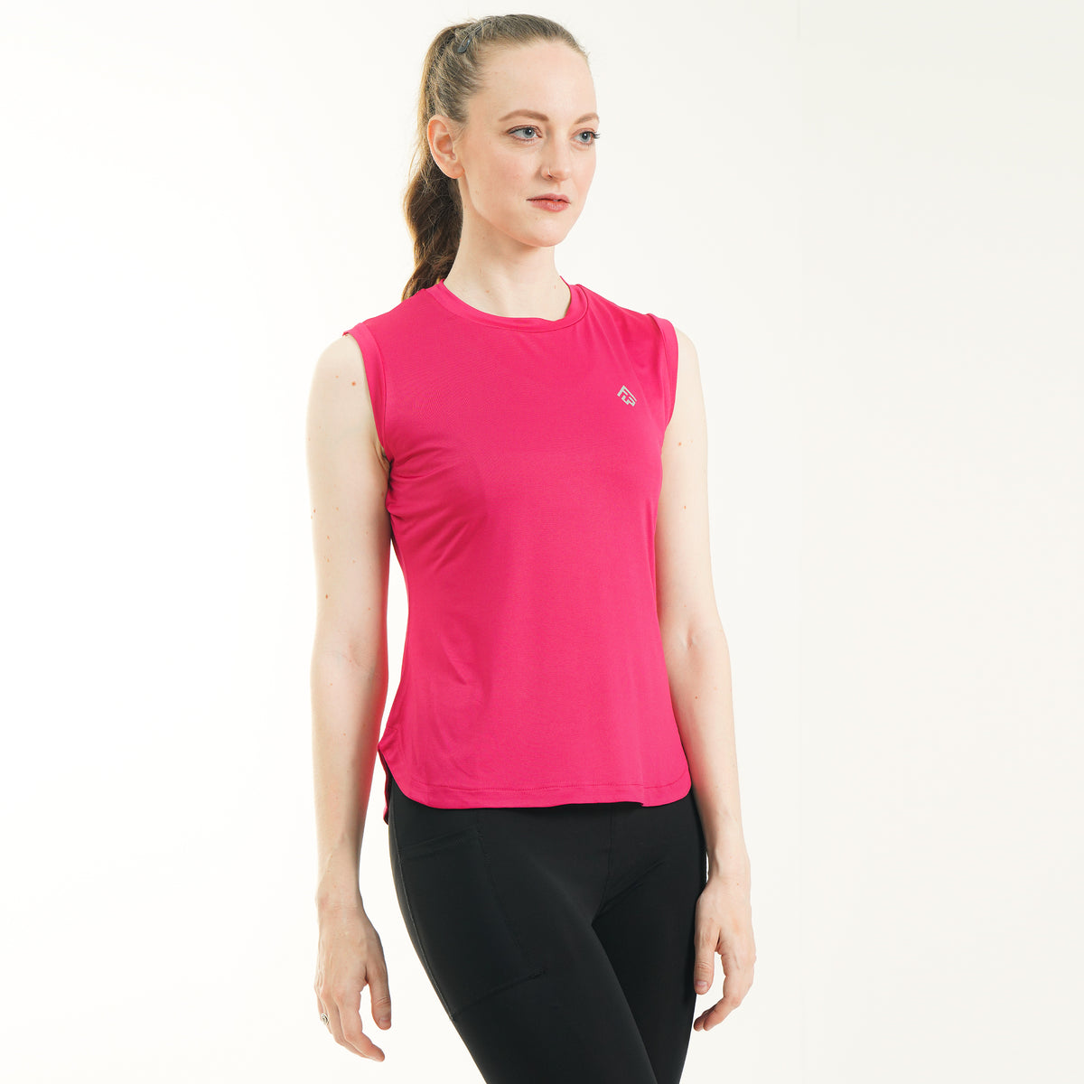 Fibr Comfort Fit Sleeveless Top Hot Pink